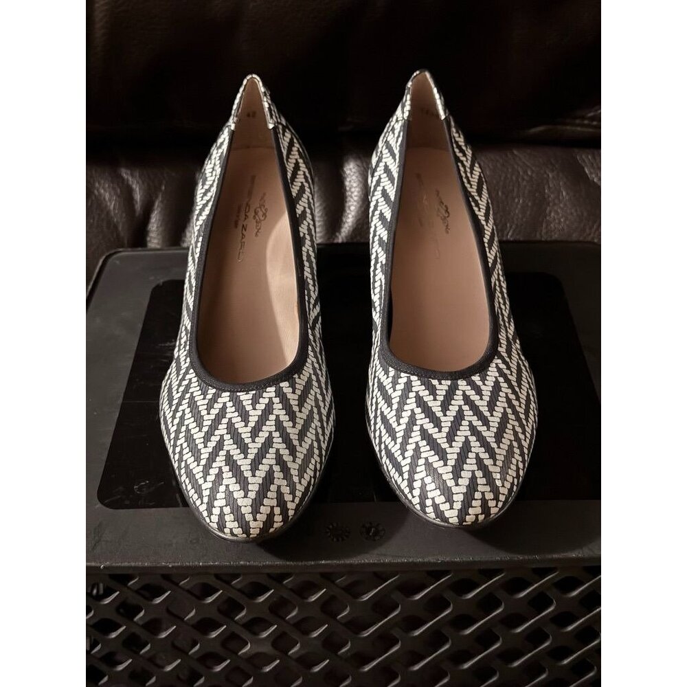 Brenda Zaro Spanish Heels – Black Suede & Patent Leather – Made in Spain – Class